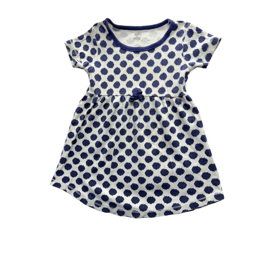 Touched By Nature 3T Organic Cotton Navy Polka Dot Dress #9206