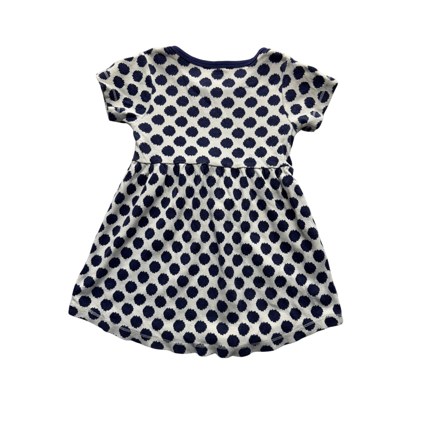Touched By Nature 3T Organic Cotton Navy Polka Dot Dress #9206