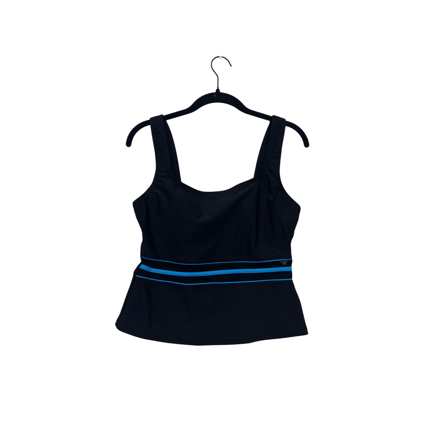Speedo Black/Blue Tankini Swim Top Size 10 #309A