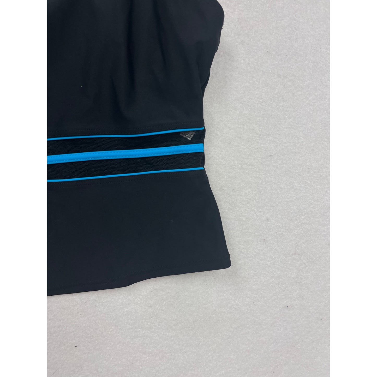 Speedo Black/Blue Tankini Swim Top Size 10 #309A